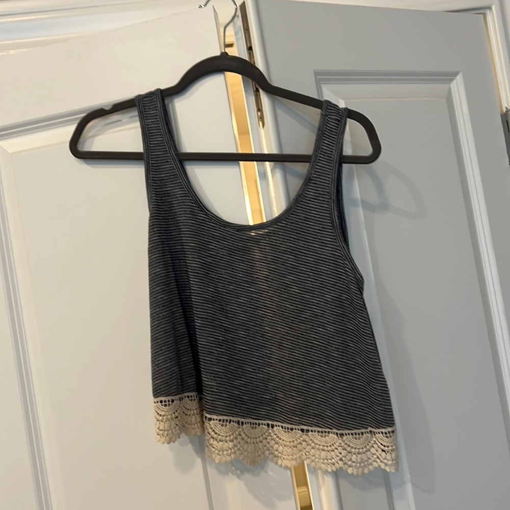 Navy crop top